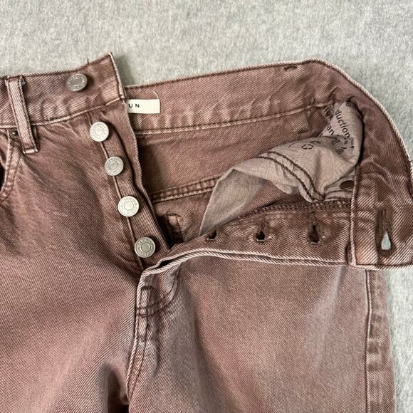PacSun Jeans Light Brown Womens Size 22 Straight Leg Button Fly Denim Eco Dad - Picture 7 of 10